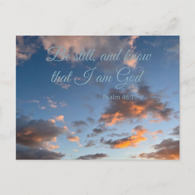 Carte Postale Bible Verse Psalm 46:10 (Devant)
