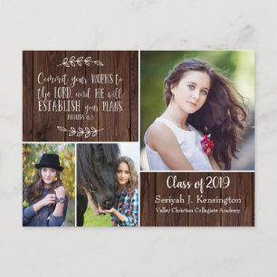 Carte Postale Bible Verse Rustique Christian Graduation   Grange
