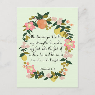 Carte Postale Bible Verses Art - Habakkuk 3:19