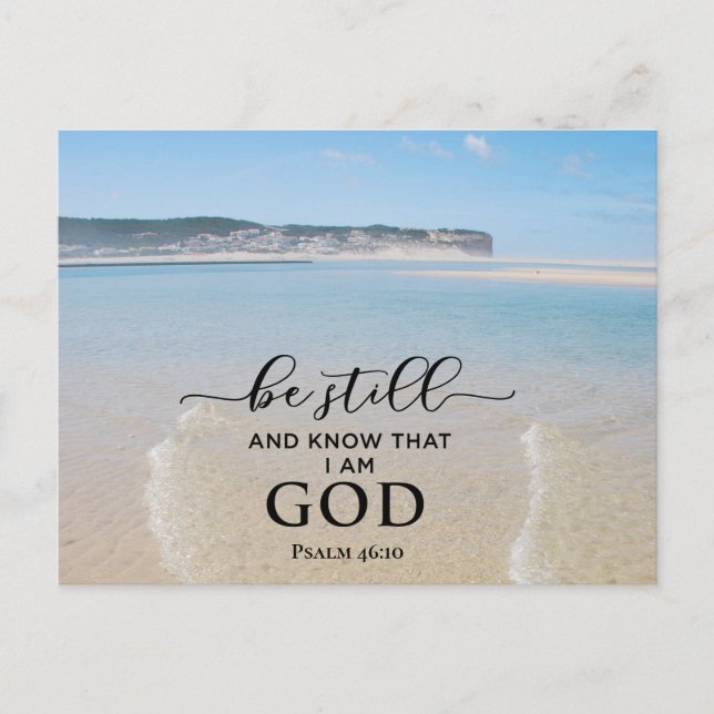 Carte Postale Bible Verset Be Still and Know I Am God Postcard (Devant)