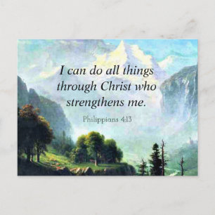 Carte Postale Bible verset, Phil 4:13, Je can do all things...