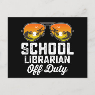 Carte Postale Bibliothécaire De L'École Hors Service Dernier Jou