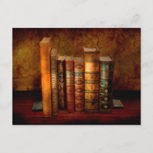 Carte Postale Bibliothécaire - Écrivain - Livres anciens