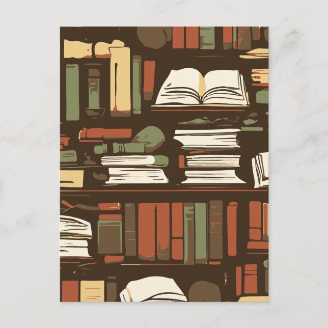 Carte Postale bibliothèque (Devant)