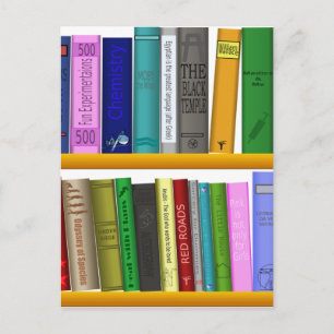 Carte Postale bibliothèque bibliothèque bibliothèque lecture