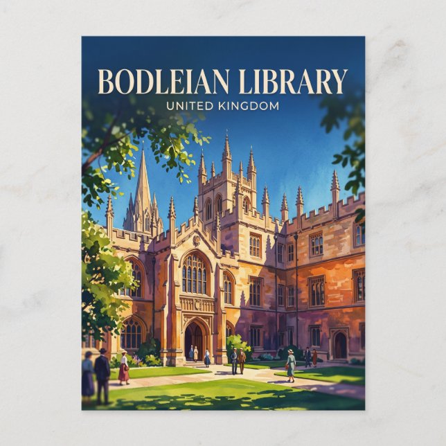 Carte Postale Bibliothèque Bodléienne Royaume-Uni (Devant)