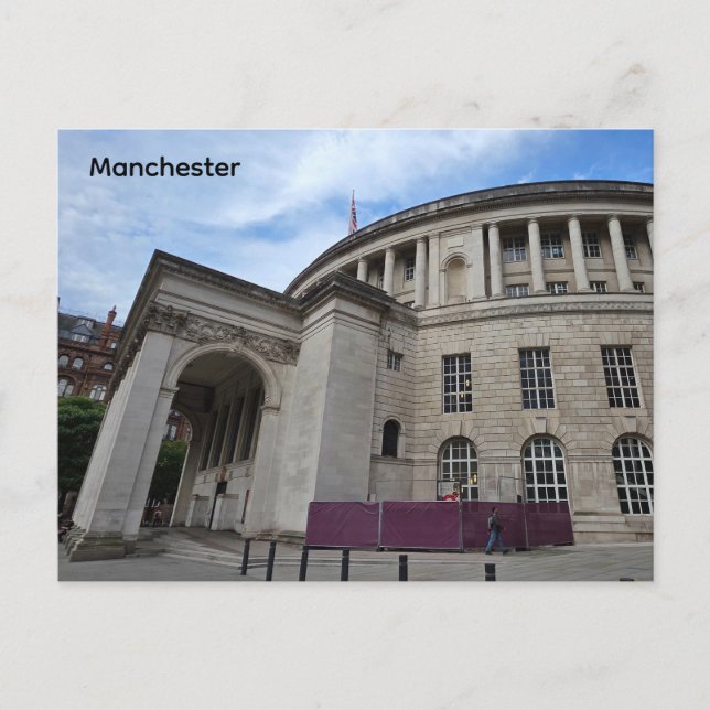 Carte Postale Bibliothèque centrale de Manchester (Devant)