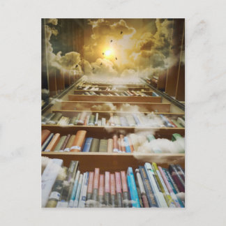 Carte Postale Bibliothèque dans le ciel