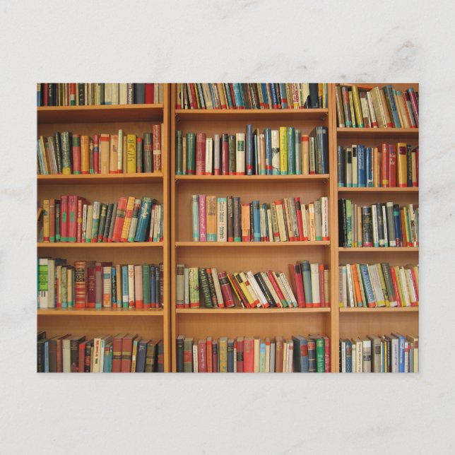 Carte Postale Bibliothèque de fond (Devant)