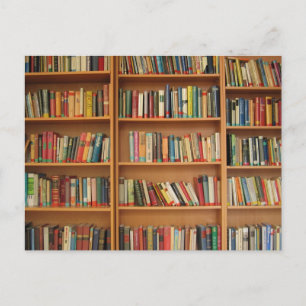 Carte Postale Bibliothèque de fond
