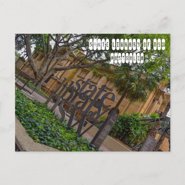 Carte Postale Bibliothèque d'État de NSW à Sydney en Australie (Devant)