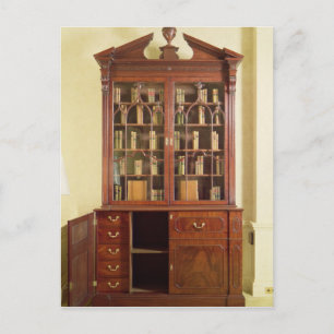 Carte Postale Bibliothèque du bureau pédimenté cassé