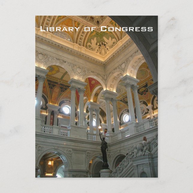 Carte Postale Bibliothèque du Congrès (Devant)
