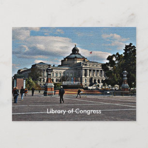 Carte Postale Bibliothèque du Congrès en mosaïque