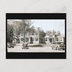 Carte Postale Bibliothèque, Greenfield, Massachusetts Vintage