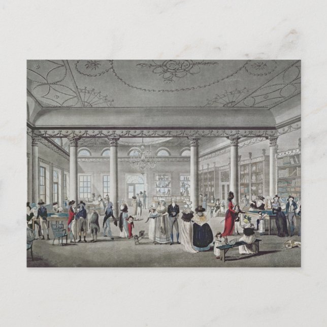 Carte Postale Bibliothèque Hall à Margate, 1789 (Devant)