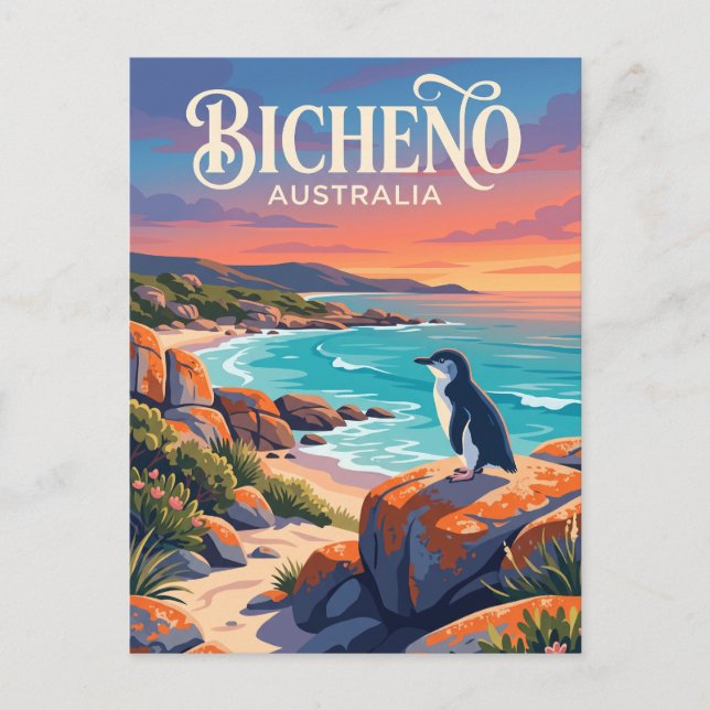 Carte Postale Bicheno Australie (Devant)
