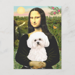 Carte Postale Bichon Frise 2R - Mona Lisa