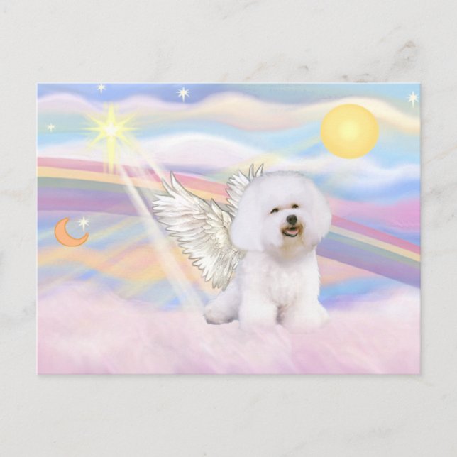 Carte Postale Bichon Frise Ange (Devant)