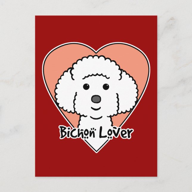 Carte Postale Bichon Frise Lover (Devant)