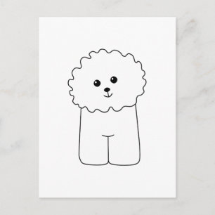 Carte Postale Bichon Frise, Mignonne Chien.