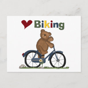 Carte Postale Bicyclette bleue I Love Vélo Tshirts et cadeaux