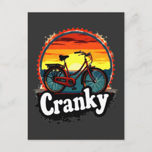 Carte Postale Bicyclette Cranky Sunset Tee - Energiez Votre Voya