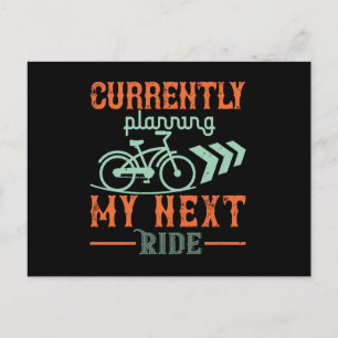 Carte Postale Bicyclette -Je planifie actuellement mon prochain