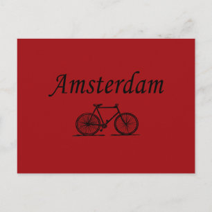 Carte Postale Bicyclette rétro Amsterdam