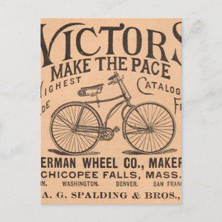 Carte Postale Bicyclette victorienne d'Old Timey Pennyfarthing