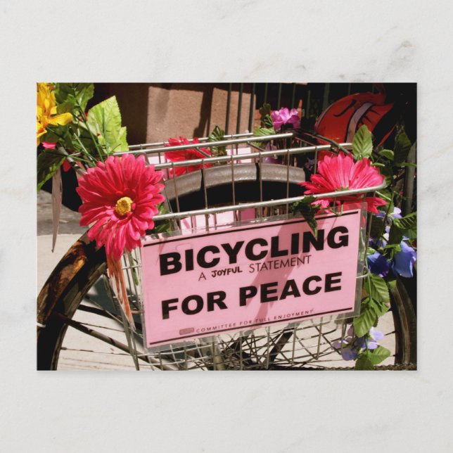 Carte postale Bicycling for Peace (Devant)