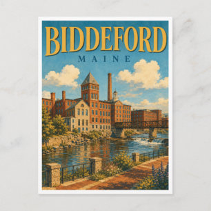 Carte Postale Biddeford Maine Mill District GeoSaga