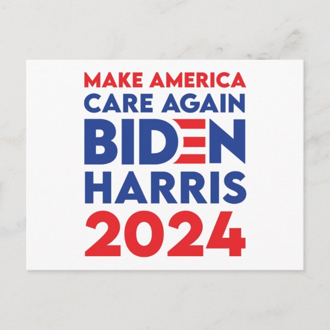 Carte Postale Biden / Harris - 2024 - Rendre l'Amérique à nouvea (Devant)