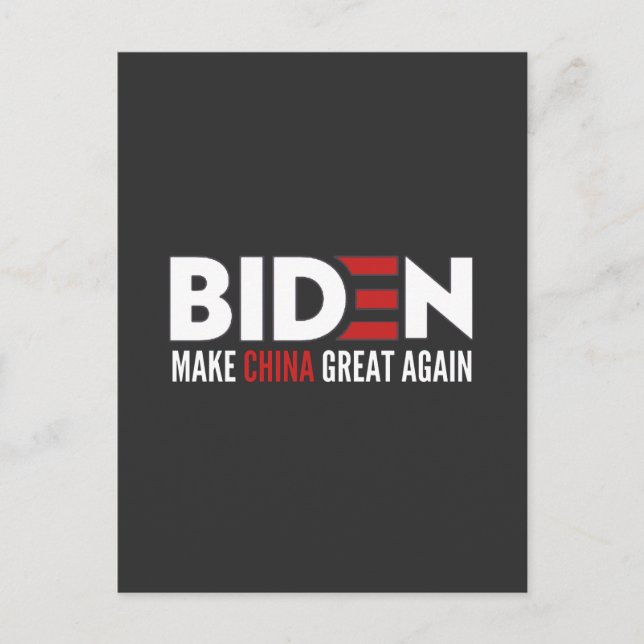 Carte Postale biden Make China Great Again (Devant)