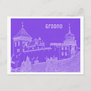 Carte Postale Biélorussie Grodno Cityscape City Castle Architect