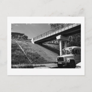 Carte Postale Biélorussie Grodno vieux bus rétro soviétique