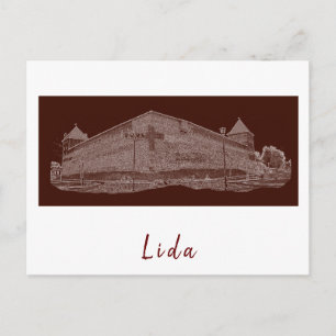 Carte Postale Biélorussie Lida Cityscape City Castle Architectur