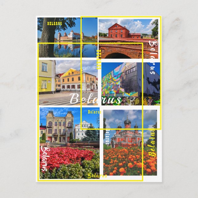 Carte Postale Biélorussie Minsk Grodno Pinsk Borisov Architectur (Devant)