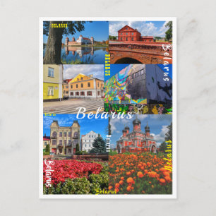 Carte Postale Biélorussie Minsk Grodno Pinsk Borisov Architectur