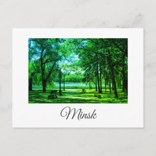 Carte Postale Biélorussie Minsk Park Vie Cityscape Postcard