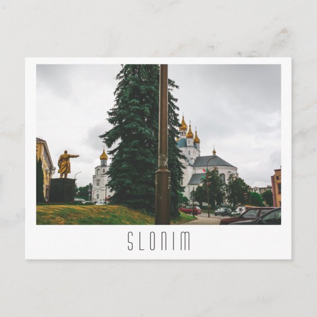 Carte Postale Biélorussie Slonim Ville Vue ville Architecture Lé (Devant)