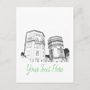 Carte Postale Biélorussie Tours à eau Grodno