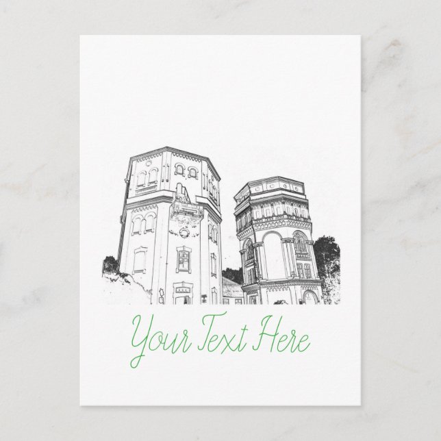 Carte Postale Biélorussie Tours à eau Grodno (Devant)