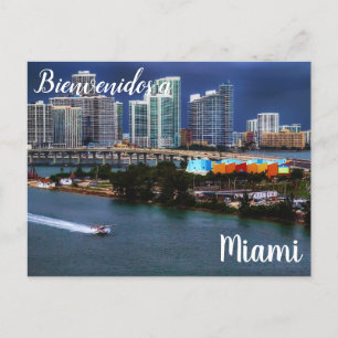 Carte Postale Bienvenidos a Miami Postcard