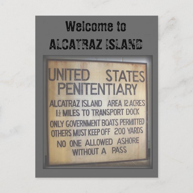 Carte Postale Bienvenue à ALCATRAZ (Devant)