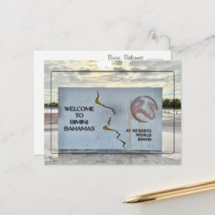 Carte Postale Bienvenue à Bimini Bahamas   Voyage sur une île tr