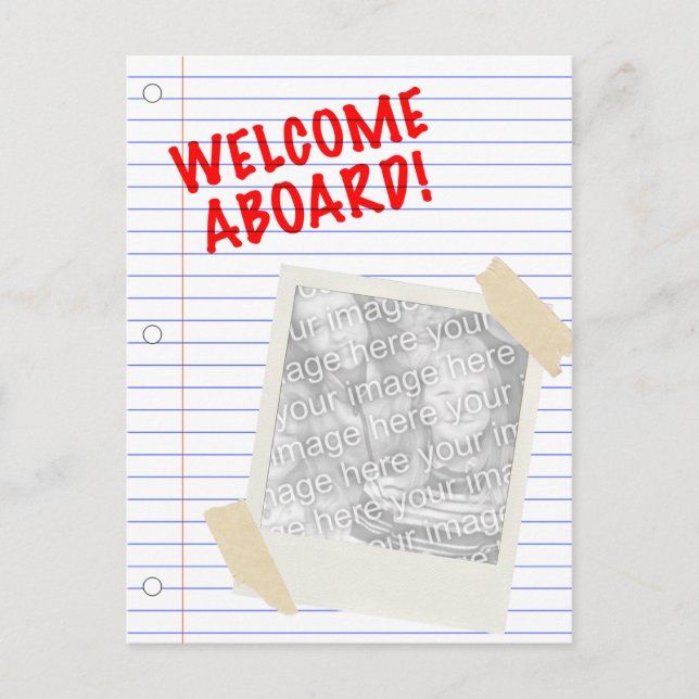 Carte Postale bienvenue à bord (Devant)