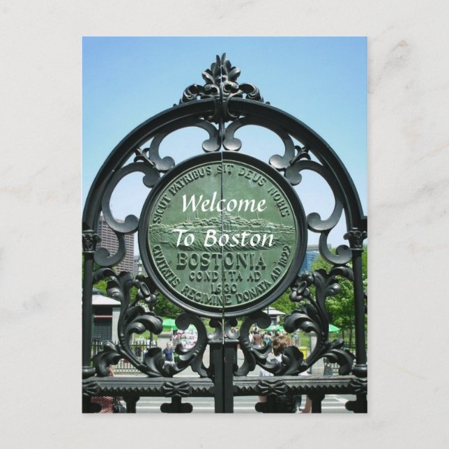 Carte Postale Bienvenue À Boston (Devant)