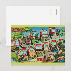 Carte Postale Bienvenue à Coral Gables Floride