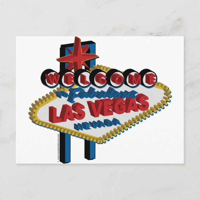 Carte Postale Bienvenue à Fabulous Las Vegas (Devant)